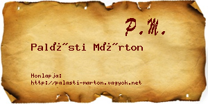 Palásti Márton névjegykártya