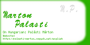 marton palasti business card