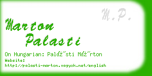 marton palasti business card